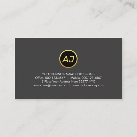 Monogram One Gold Line CEO 名刺 (裏面)