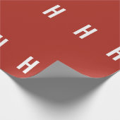 Monogram Own Name Initial Minimalist Brick Red ラッピングペーパー (角)