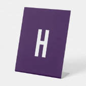 Monogram Own Name Initial Minimalist Midnight Blue 台座サイン (正面)