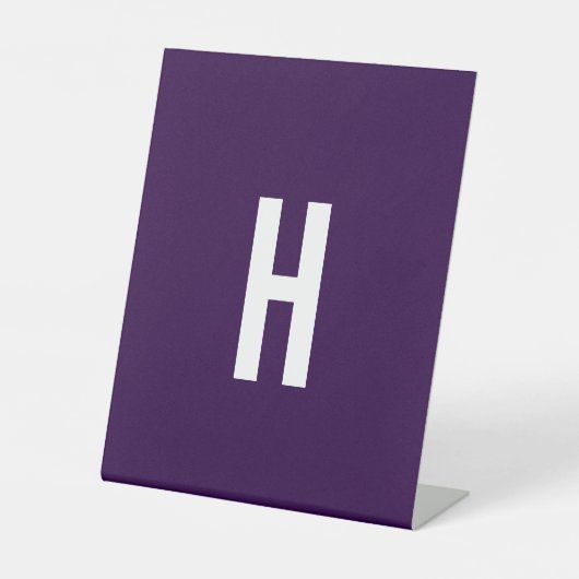 Monogram Own Name Initial Minimalist Midnight Blue 台座サイン (正面)