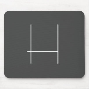 Monogram Own Name Initial Modern Minimalist Grey マウスパッド