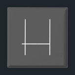 Monogram Own Name Initial Modern Minimalist Grey マグネット<br><div class="desc">You can change the information with your own personal information with easy and useful editing tools. Thus,  you will have a product that is completely unique to you.</div>