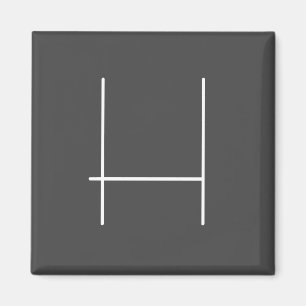 Monogram Own Name Initial Modern Minimalist Grey マグネット