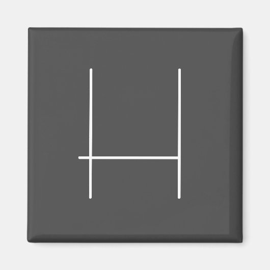 Monogram Own Name Initial Modern Minimalist Grey マグネット (正面)