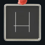 Monogram Own Name Initial Modern Minimalist Grey メタルオーナメント<br><div class="desc">You can change the information with your own personal information with easy and useful editing tools. Thus,  you will have a product that is completely unique to you.</div>