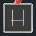 Monogram Own Name Initial Modern Minimalist Grey メタルオーナメント<br><div class="desc">You can change the information with your own personal information with easy and useful editing tools. Thus,  you will have a product that is completely unique to you.</div>