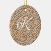 Monogram panther skin light brown pattern name let セラミックオーナメント (右)