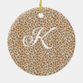 Monogram panther skin light brown pattern name let セラミックオーナメント (裏面)