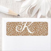 Monogram panther skin light brown pattern name let ラベル (インサイチュ)