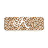 Monogram panther skin light brown pattern name let ラベル (正面)