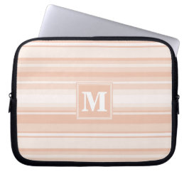 Monogram peach stripes ラップトップスリーブ