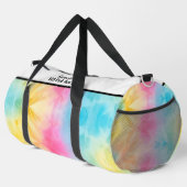 Monogram Personalize Rainbow Tie Dye Girl Gear bag ダッフルバッグ (右コーナー)