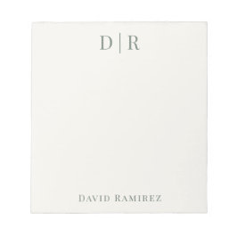 Monogram Personalized Add your own Name Minimal ノートパッド