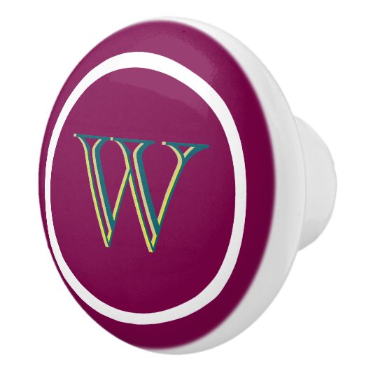 Monogram Personalized Drawer Handles Pulls Knobs  セラミックノブ (右)