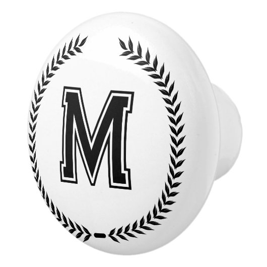 Monogram Personalized Drawer Handles Pulls Knobs セラミックノブ (右)