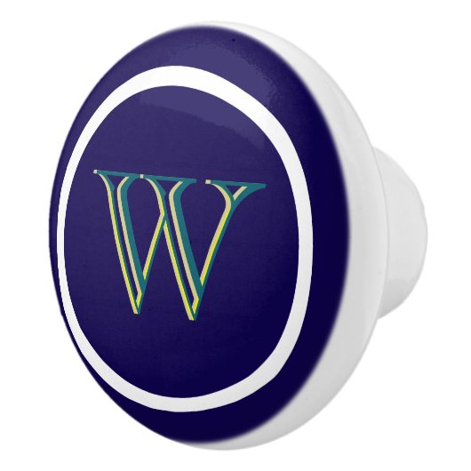 Monogram Personalized Drawer Handles Pulls Knobs  セラミックノブ (右)