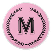 Monogram Personalized Drawer Handles Pulls Knobs セラミックノブ (正面)