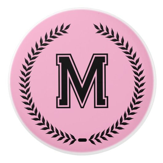 Monogram Personalized Drawer Handles Pulls Knobs  セラミックノブ (正面)