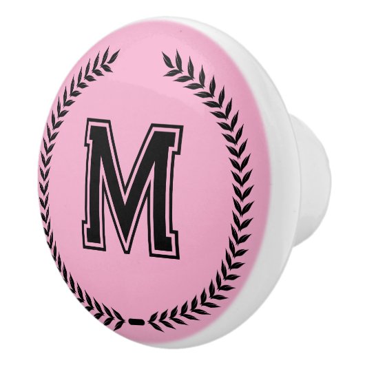 Monogram Personalized Drawer Handles Pulls Knobs セラミックノブ (右)