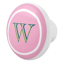 Monogram Personalized Drawer Handles Pulls Knobs  セラミックノブ