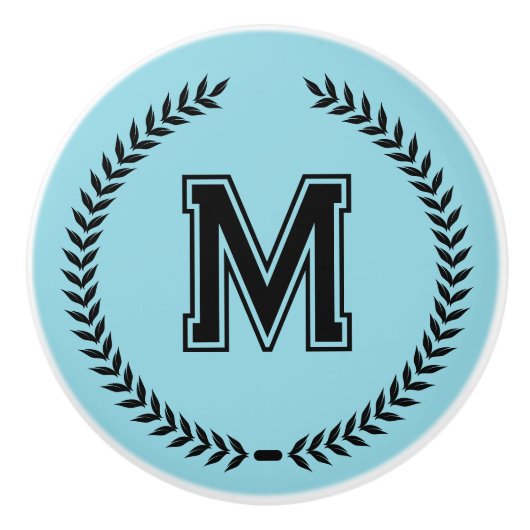 Monogram Personalized Drawer Handles Pulls Knobs  セラミックノブ (正面)