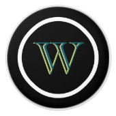 Monogram Personalized Drawer Handles Pulls Knobs  セラミックノブ (正面)