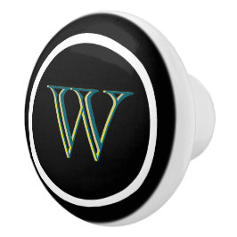 Monogram Personalized Drawer Handles Pulls Knobs  セラミックノブ