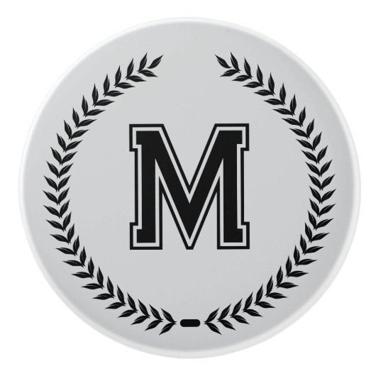 Monogram Personalized Drawer Handles Pulls Knobs  セラミックノブ (正面)