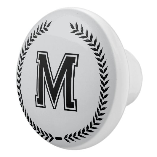 Monogram Personalized Drawer Handles Pulls Knobs セラミックノブ (右)