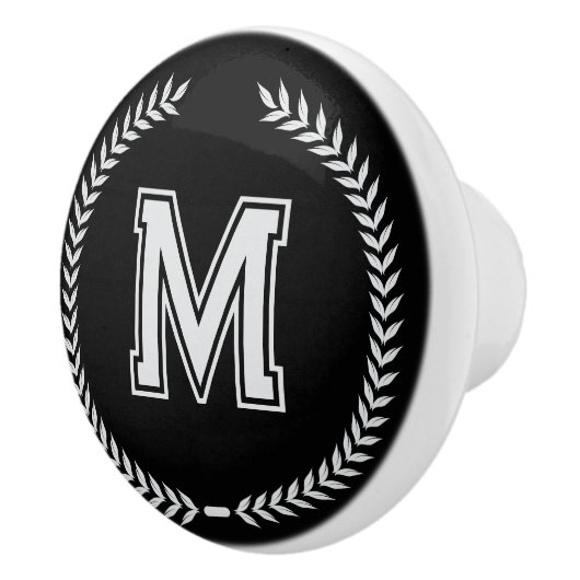 Monogram Personalized Drawer Handles Pulls Knobs  セラミックノブ (右)