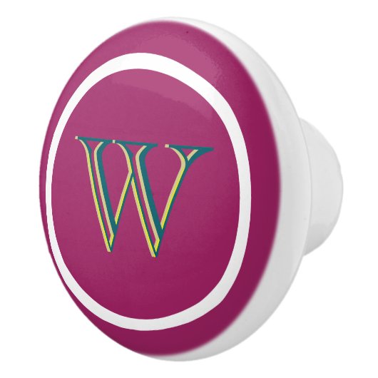 Monogram Personalized Drawer Handles Pulls Knobs  セラミックノブ (右)