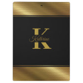 monogram personalized golden クリップボード (裏面)