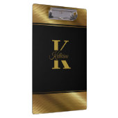 monogram personalized golden クリップボード (右)