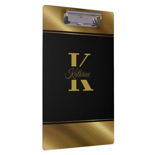 monogram personalized golden クリップボード (右)