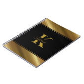 monogram personalized golden ノートブック (左側)