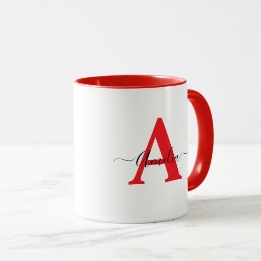 Monogram Personalized Mug  マグカップ (正面右)