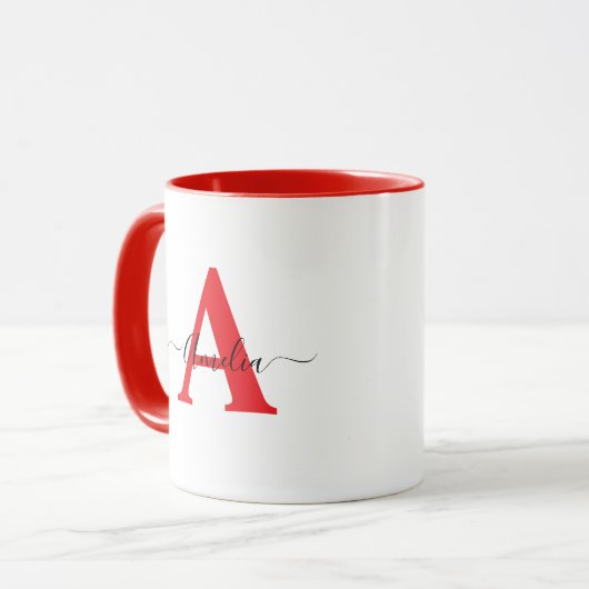 Monogram Personalized Mug  マグカップ (正面左)