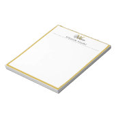 Monogram Personalized Notepad with Custom Name Loo ノートパッド (回転)