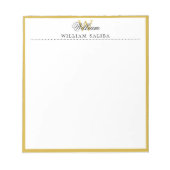 Monogram Personalized Notepad with Custom Name Loo ノートパッド (正面)