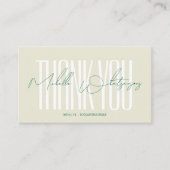 Monogram PET Thank you modern script 名刺 (正面)