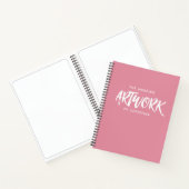 Monogram Pink Artist Sketchbook Your Name ノートブック (内部)