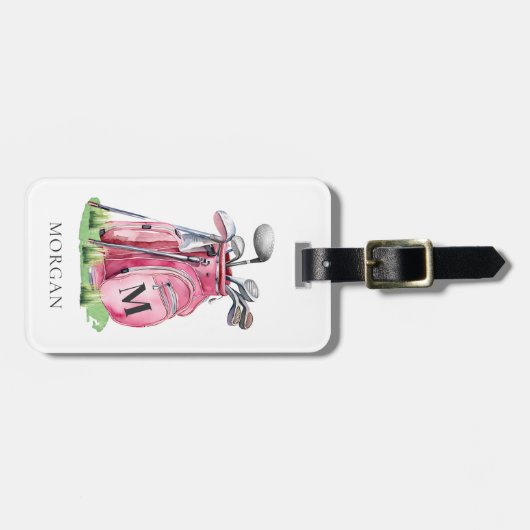 Monogram Pink Golf Bag ラゲッジタグ (正面横)
