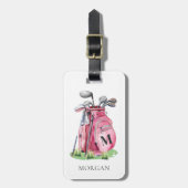 Monogram Pink Golf Bag ラゲッジタグ (正面縦)