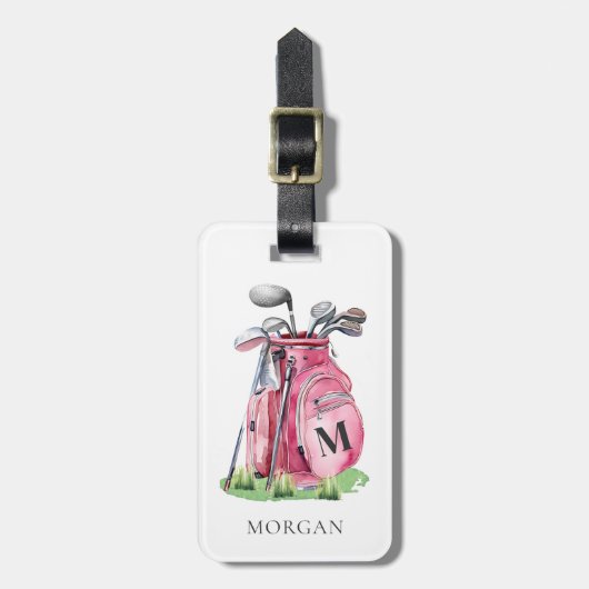 Monogram Pink Golf Bag ラゲッジタグ (正面縦)