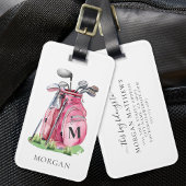 Monogram Pink Golf Bag ラゲッジタグ
