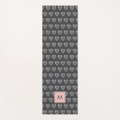 Monogram Pink Heart Pattern  ヨガマット (正面)