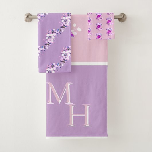 Monogram Pink Rose's Cottagecore バスタオルセット (インサイチュ)