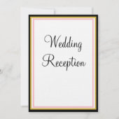 Monogram Pink Roses Wedding Family Friends 招待状 (正面)