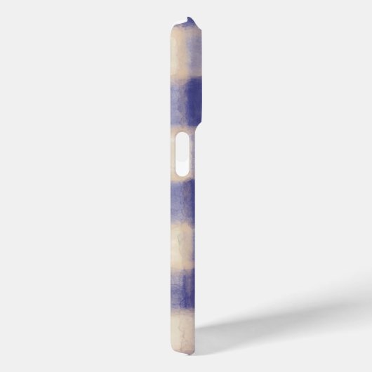 Monogram plaid gingham navy blue beige farmhouse  Case-Mate iPhoneケース (裏面 / 右)