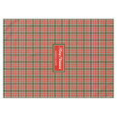 Monogram Plaid Tablecloth Red Green Christmas Chic テーブルクロス (正面(横))